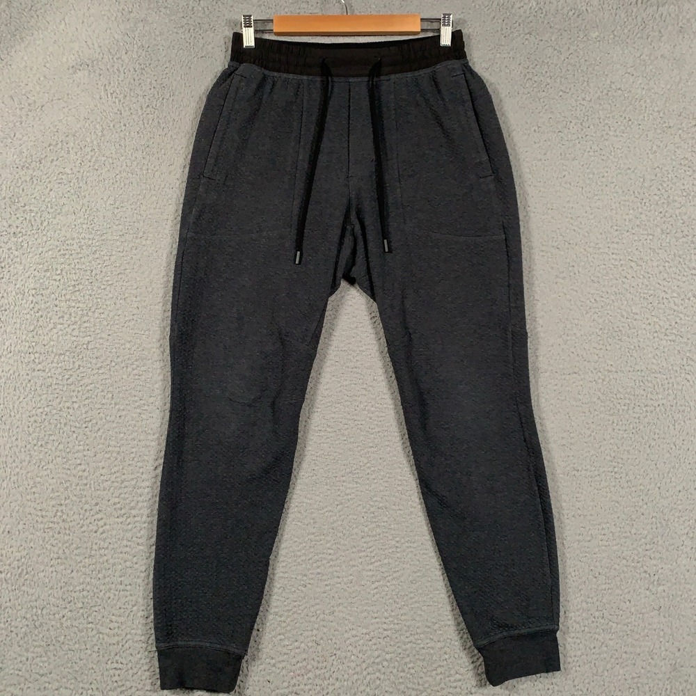 Lululemon At Ease Jogger Mens Small Dark Grey Athletic Textured Activewear Pant